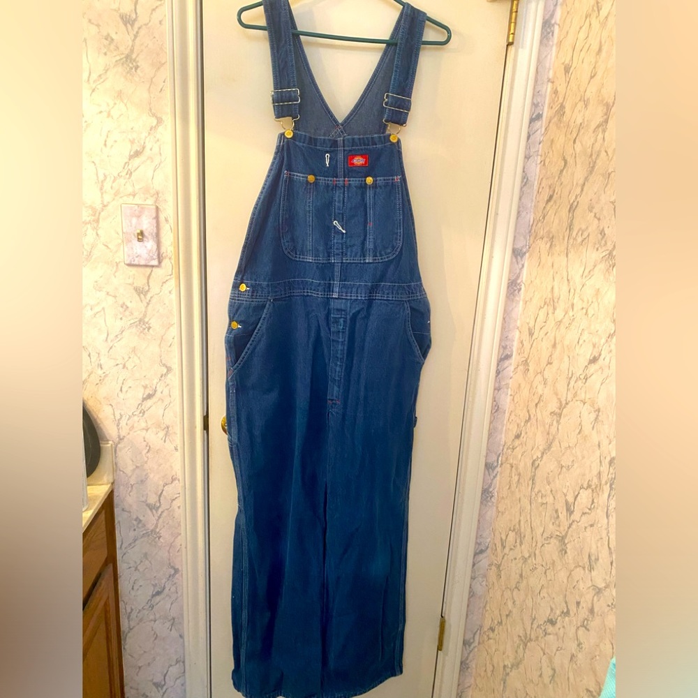 Dickies Vintage Medium Blue Denim Bib Overalls